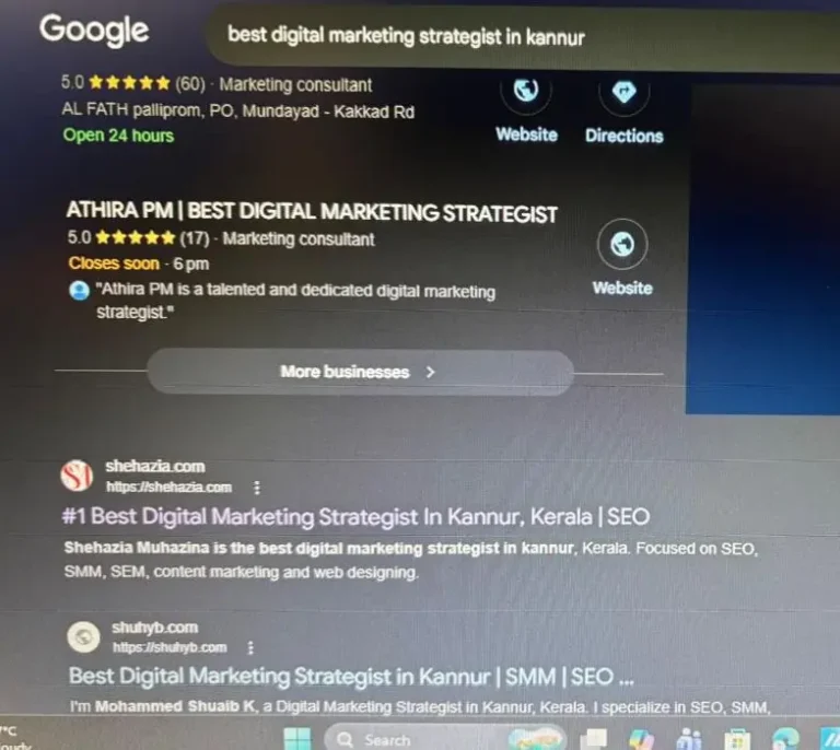 shehazia-best-digital-marketing-strategist-in-kannur-website-ranking